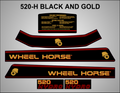 520-H GOLD -AND BLACK DECAL SET