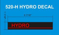 TWO 520-H HYDRO DECALS