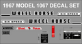 1067 WHEEL HORSE DECAL SET
