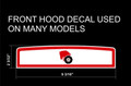 HOOD DECAL USED ON MANY MODELS IN PLACE OF HEADLIGHTS