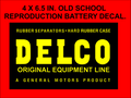 REPRODUTION OLD VINTAGE DELCO BATTERY LABEL
