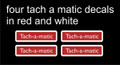 TACH-A-MATIC WHEEL HORSE RED AND WHITE TACH A MATIC