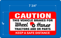 WHEEL HORSE CAUTION NOVELTY DECAL