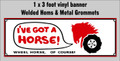 OLD SCHOOL WHEEL HORSE AD BANNER IVE GOT A HORSE