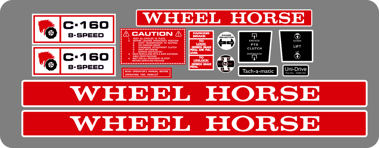 OLDER STYLE C-160 8 SPEED DECAL SET - Redo Your Horse