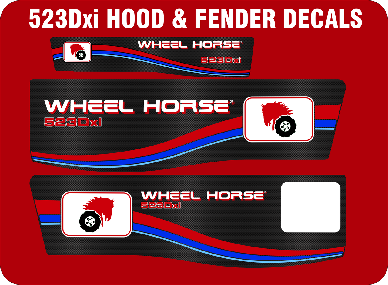 Wheel Horse 523Dxi custom decal set - Redo Your Horse