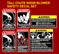 SNOW BLOWER SAFETY DECAL SET