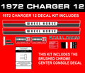 1972 CHARGER 12 DECAL SET