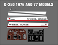 1976 AND 77 D-250 REPRODUCTION  DECAL SET HOOD, SEAT, DASH AND TUNNEL PLATE