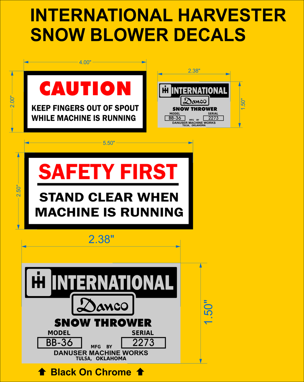 cub cadet serial number stickers