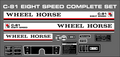 1978 - 1981 Wheel Horse C-81 EIGHT SPEED REPRODUCTION DECAL KIT