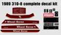  1989 WHEEL HORSE 310-8 COMPLETE DECAL SET