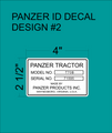 PANZER ID TAG DECAL  DESIGN 2