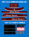 1987 WHEEL HORSE 312-A COMPLETE DECAL SET