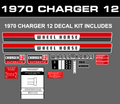 1970 CHARGER 12 DECAL SET