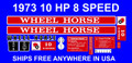 1973 10 HP 8 SPEED WHEEL HORSE DECALS SET