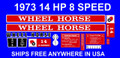 1973 14 HP 8 SPEED WHEEL HORSE DECALS SET