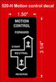 520-H Motion control decal