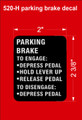  520-H Parking Brake Decal