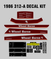 WHEEL HORSE 1986 312-A DECAL KIT