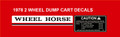 1978 WHEEL HORSE DUMP CART 