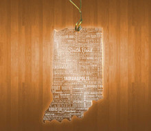 Indiana Acrylic State Ornament