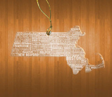 Massachusetts Acrylic State Ornament