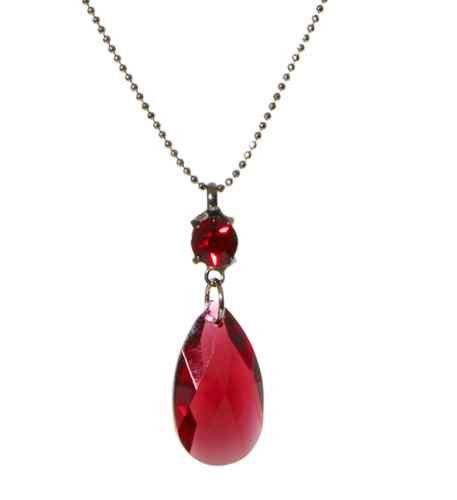red swarovski crystal necklace