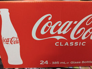 Coca Cola Classics Glass Bottles 24 x 385ML 