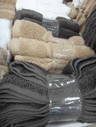 Grandiose 4PK Hand/ Face Towel Set White/Grey/Linen | Fairdinks