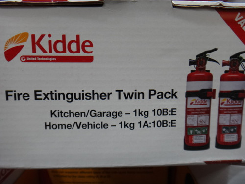Kidde Fire Extinguisher 1 KG 2 Pack (1A: 10B:E &10B:E) | Fairdinks