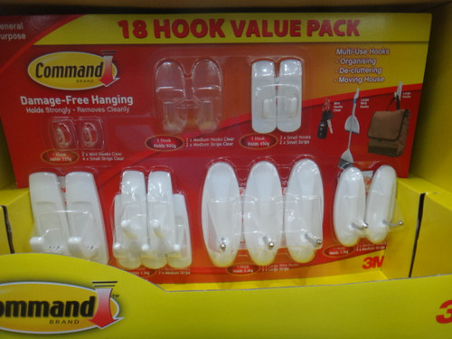 3M/ Command Brand Removable Hook Value Pack 18PCS - Fairdinks