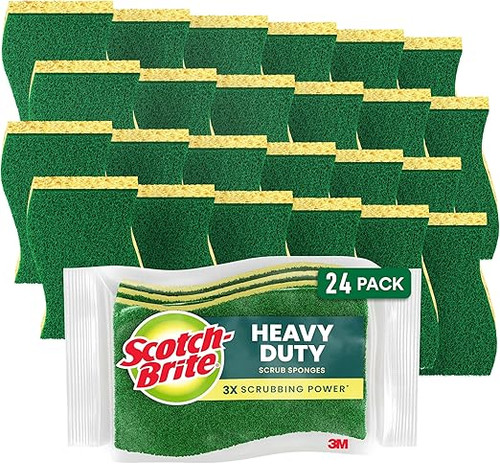 Scotch-Brite Heavy Duty Scrub Sponge 24 PK | Fairdinks