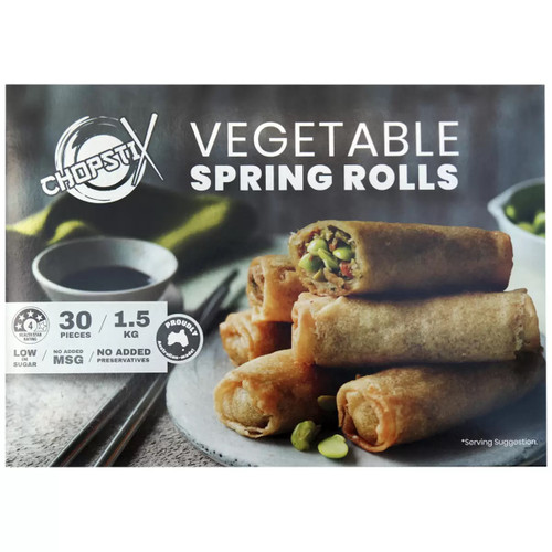 Chopstix Vegetable Spring Rolls With Edamame 30 PK 1.5KG | Fairdinks