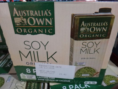 Australia's Own Organic Soy Milk Original 8 x 1L - Fairdinks