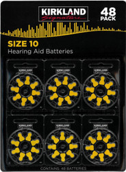 Kirkland Signature Hearing Aid Batteries Size 10 - 48 Pack | Fairdinks