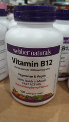 Webber Naturals B12 Mecobalamin 1000MCG 100 count | Fairdinks
