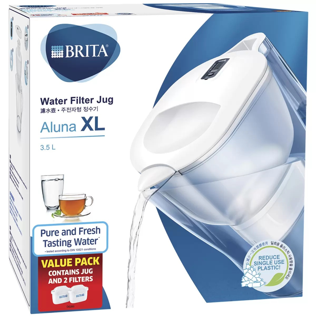 Brita Aluna XL Jug W/ 2 Filters 3.5 Litres - Fairdinks