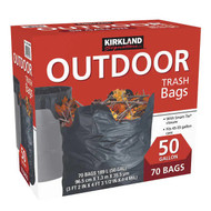 Kirkland Signature Outdoor Trash Bag 70 CT / Fit 189L Bin | Fairdinks