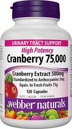 Webber Naturals Cranberry Extract 500MG 120CT (75G Fresh Fruit) | Fairdinks