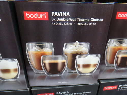 Bodum Pavina Doublewall Glasses 4PC x 250ML & 4 PC X 350ML | Fairdinks