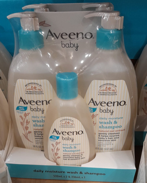 Aveeno Baby Wash and Shampoo 2 x 532ML + 236ML | Fairdinks