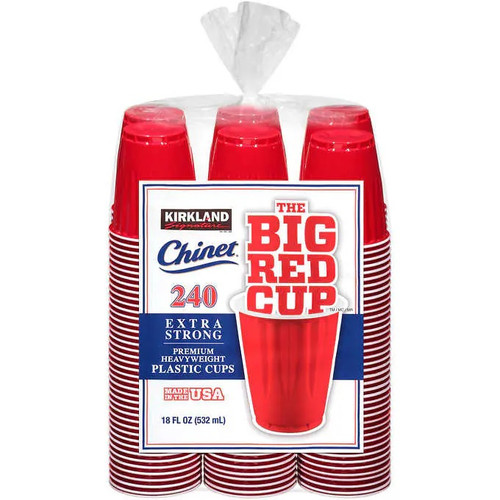 Kirkland Signature Chinet Red Cup 18oz (532ML) 240CT | Fairdinks