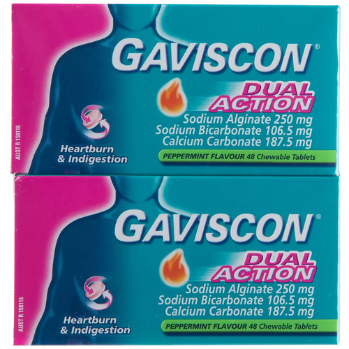 Gaviscon Dual Action Tablets 2 x 48 Count | Fairdinks