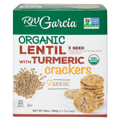 RW Garcia Lentil + Turmeric Crackers 850G | Fairdinks