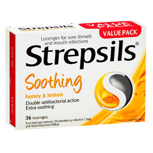 Strepsils Honey & Lemon Lozenges 2 x 36 Count | Fairdinks