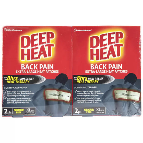 Deep Heat Back Patches 4 x 2 Pack | Fairdinks
