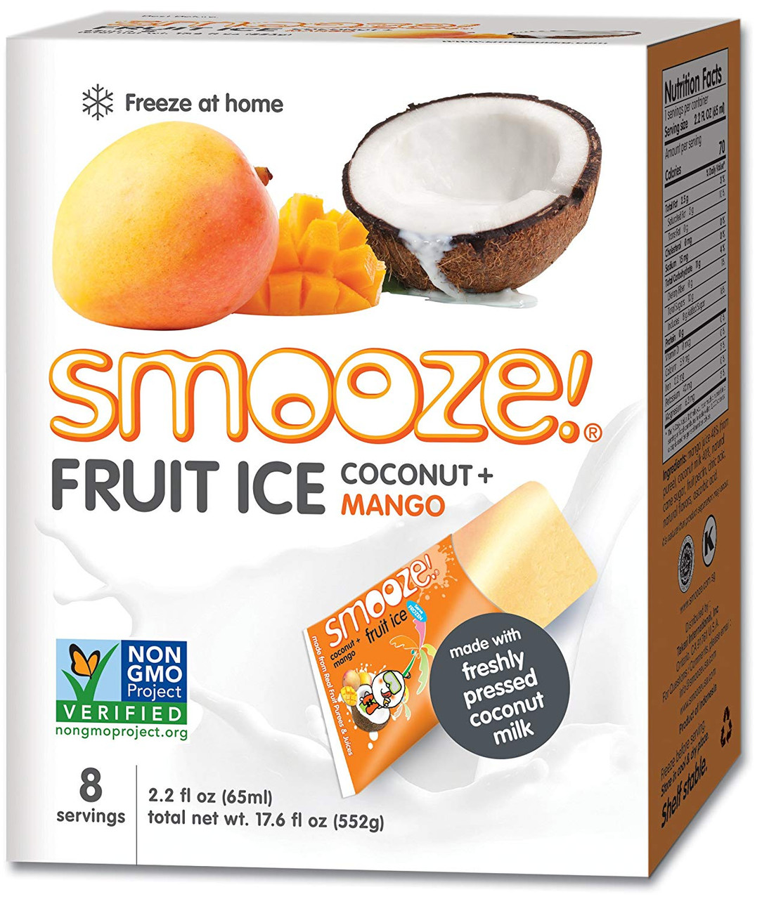 Smooze Fruit Ice Coconut Mango 24x65ML Fairdinks