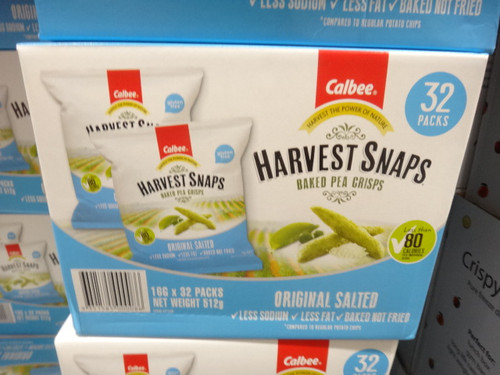 Calbee Harvest Snaps Baked Pea Crisps 50 x 18g | Fairdinks