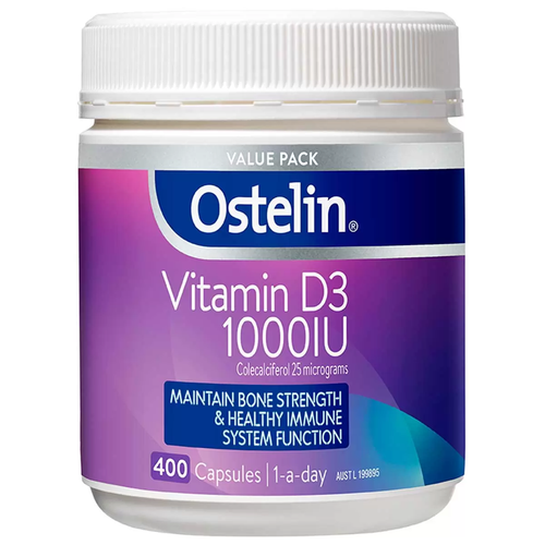 Ostelin Vitamin D3 1000IU 400 Capsules | Fairdinks